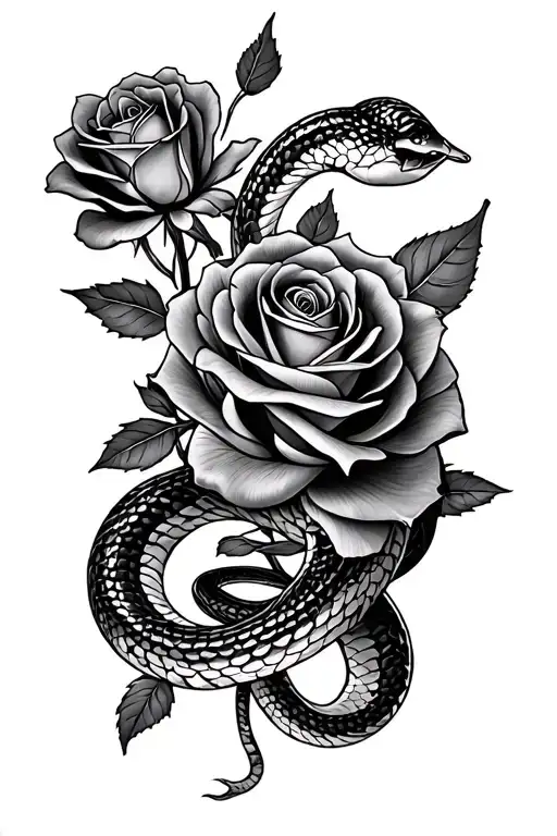 Roses And Snake
