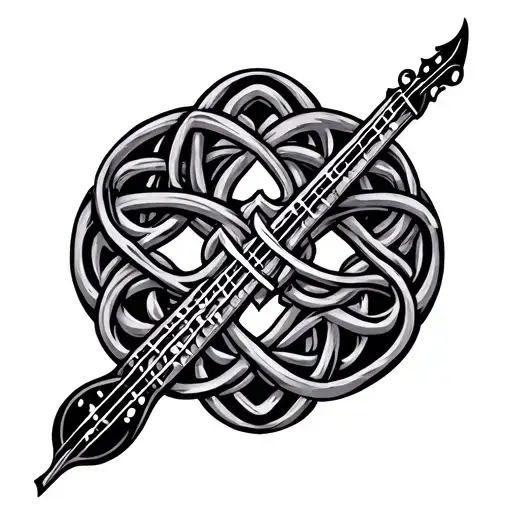 A Music Stave And Celtic Irish