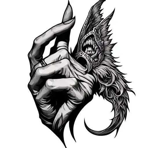 Norse Mythology Hand Tattoo Design