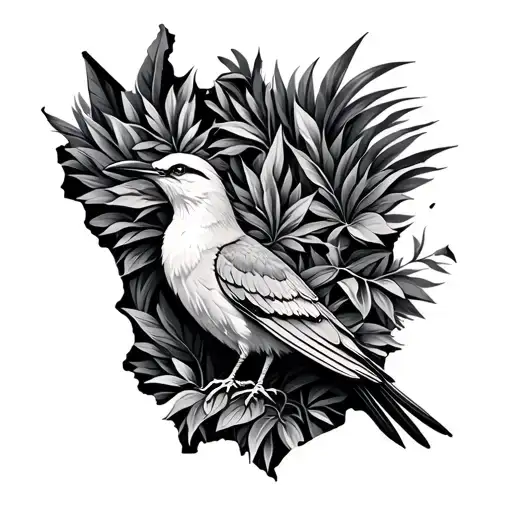 Zimbabwe Map And Bird Inside The Map