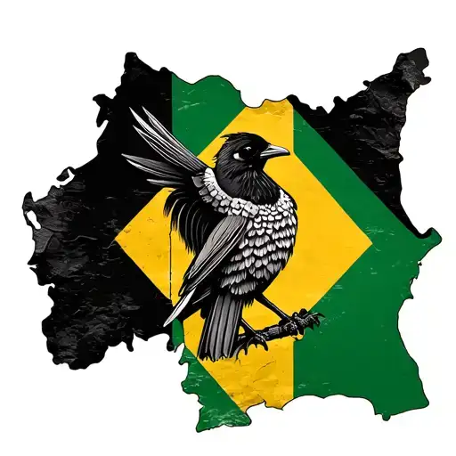 Zimbabwe Map And Zimbabwe Flag Bird Inside The Map