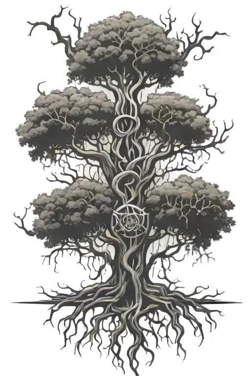 Cyber Sigilism Tree Intertwined