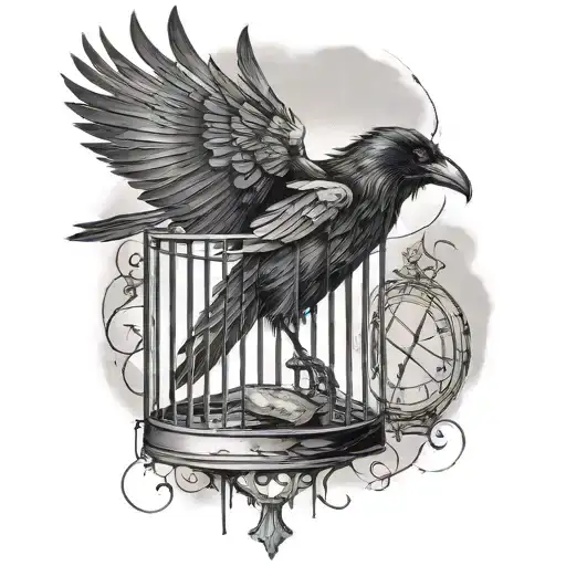 The Raven Flies Out Of The Broken Cage