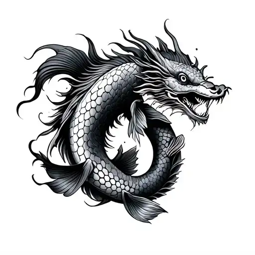 Japanese Dragon Koi Fish Wrap My Arm