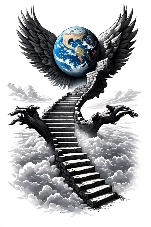 Earth With Stairway To Heaven From