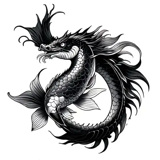 Japanese Dragon Koi Fish Wrap My Arm