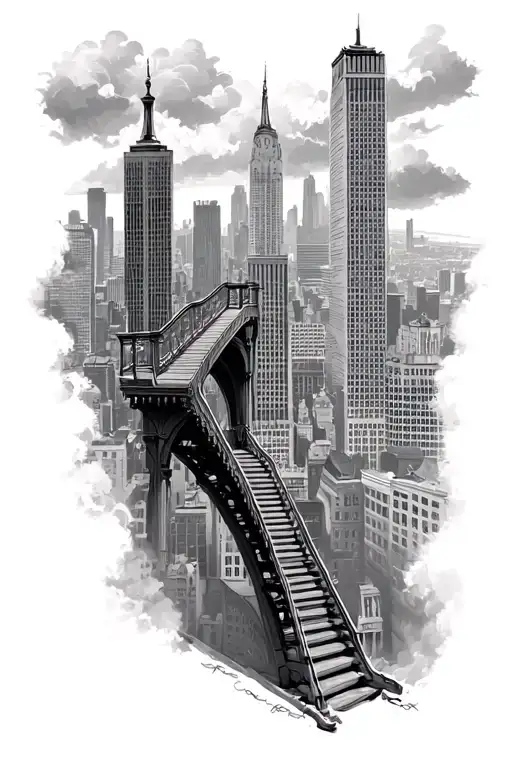 New York City With Stairway To Heaven