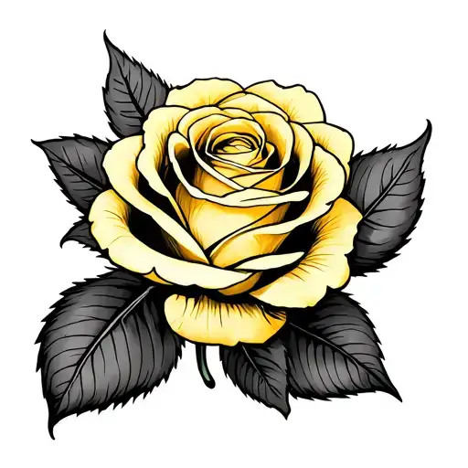 N R With A Yellow Rose