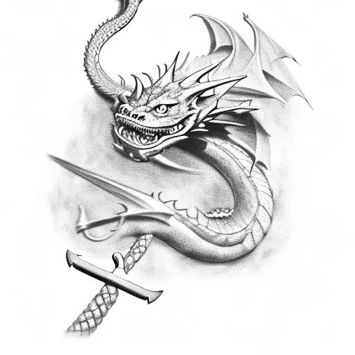 Dragon Bitting The Anchor