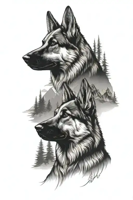 Camping With 2 German Shepherd Dog