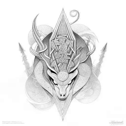 An Intricate Geometric Design Inspired By Norse Mythology