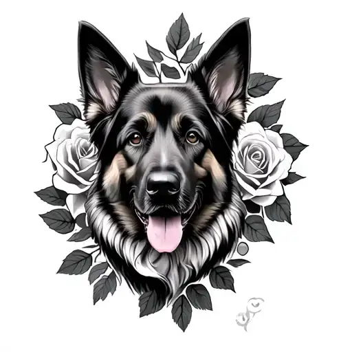 German Shepherd Roses