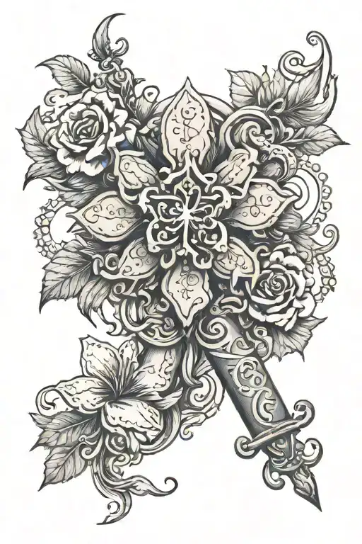 A Larkspar Flower Intertwined With A Bible Verse