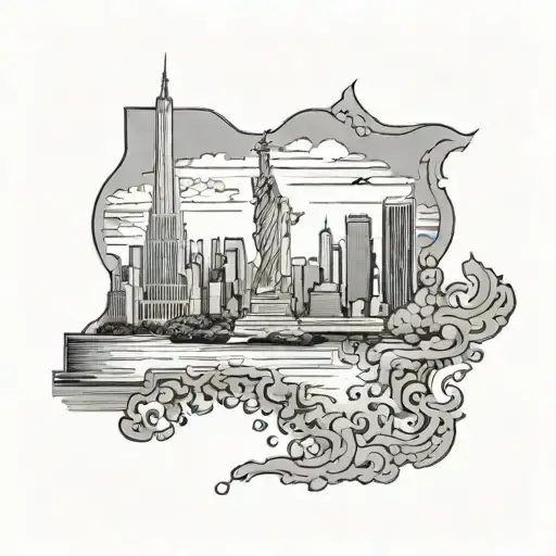 New York And Florida State Outline