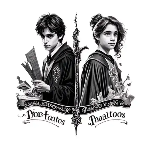 Black And White Harry Potter Vs Disney
