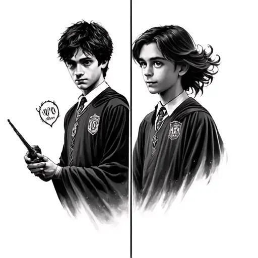 Black And White Harry Potter Vs Disney
