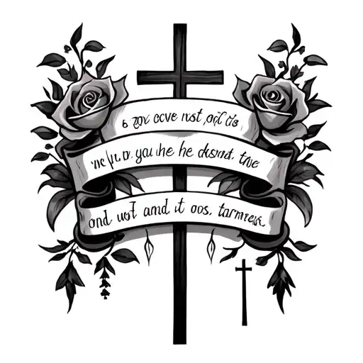 Bible Verse And 3 Cross Below