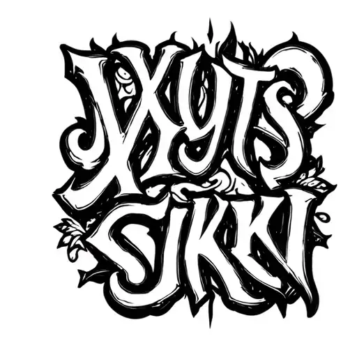 The Word Jxutski With All Black Background Black And White