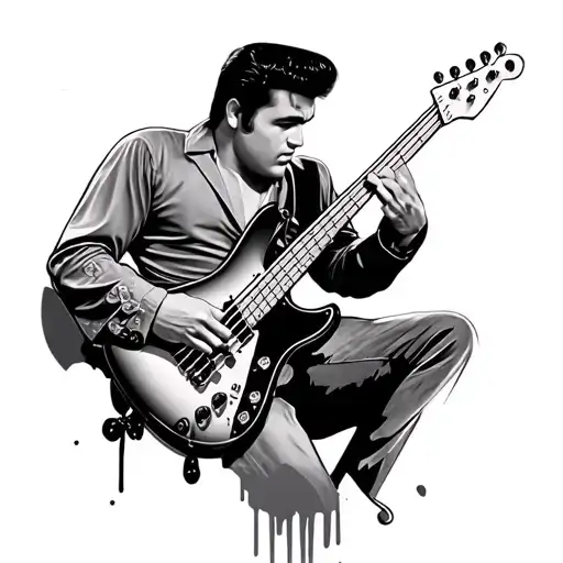 Elvis Presley Playing Bass Guitar