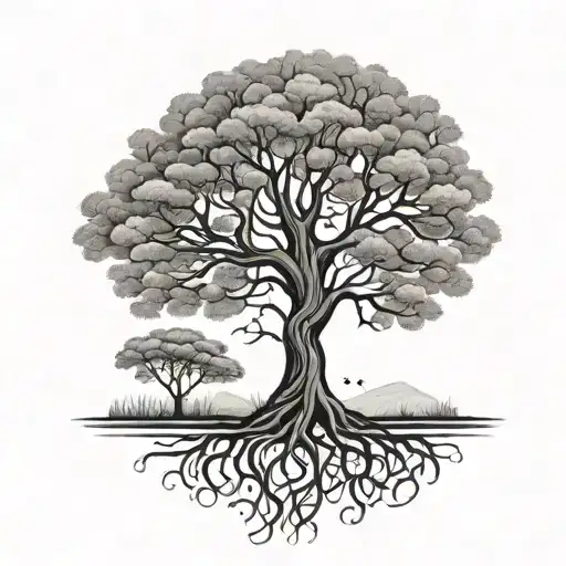 Simple Deep Rooted Tree Design Representing