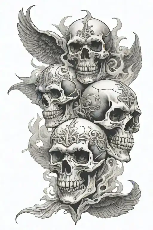 Skulls Bad Angels Fog