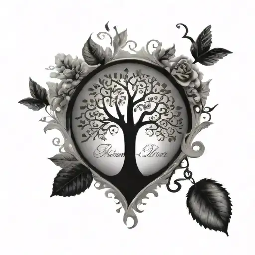 Family Tree Shavonne At Top With Names Azaria Ameria Ameena Ariel Aanya Alaysia Ava Avon