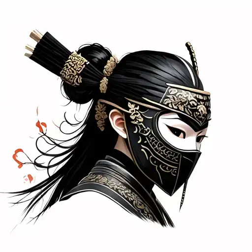 Samurai Mujer Hanya Media Mask