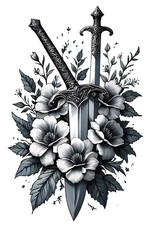 Sword And Flowers