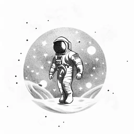 Astronaut Standing On A Planet Looking Out At The Stars