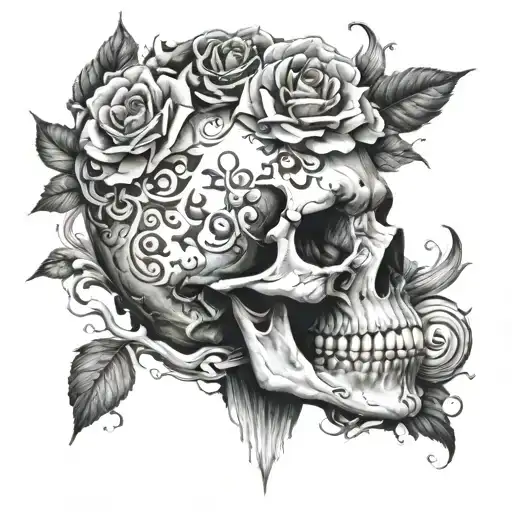 Skull Hidden Within The Design Brain