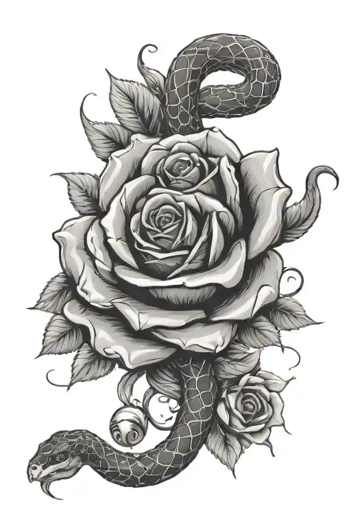 Rose And Snake