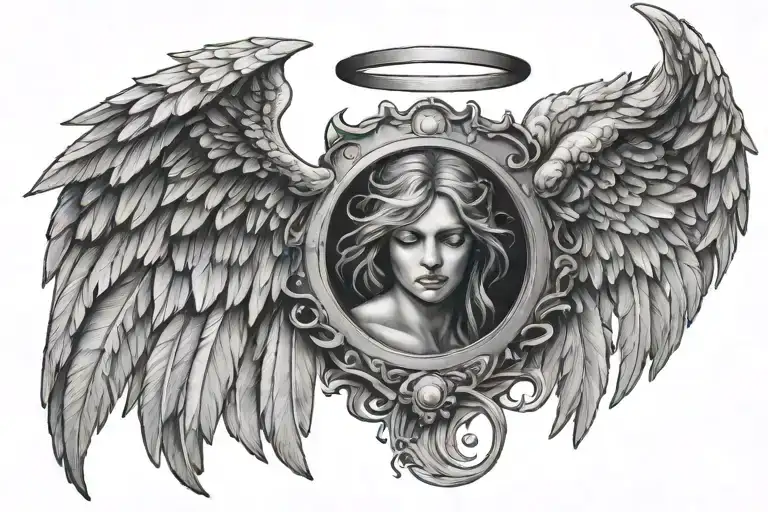 Angel Wings And Halo
