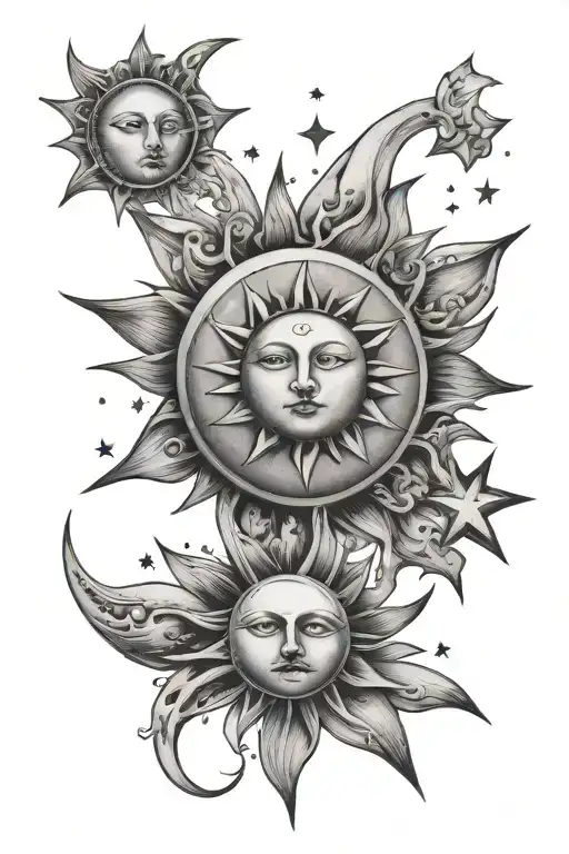 Sun Moon And Stars Moon