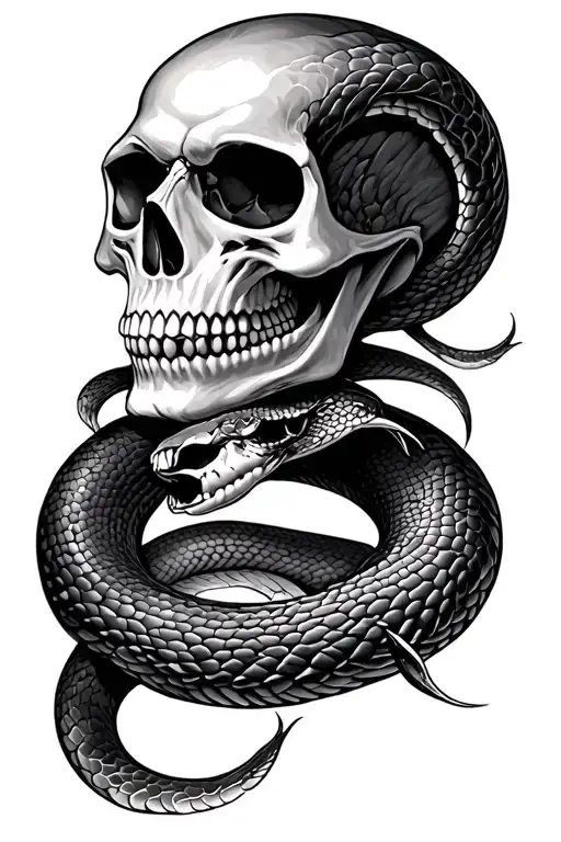 Skull And Snake