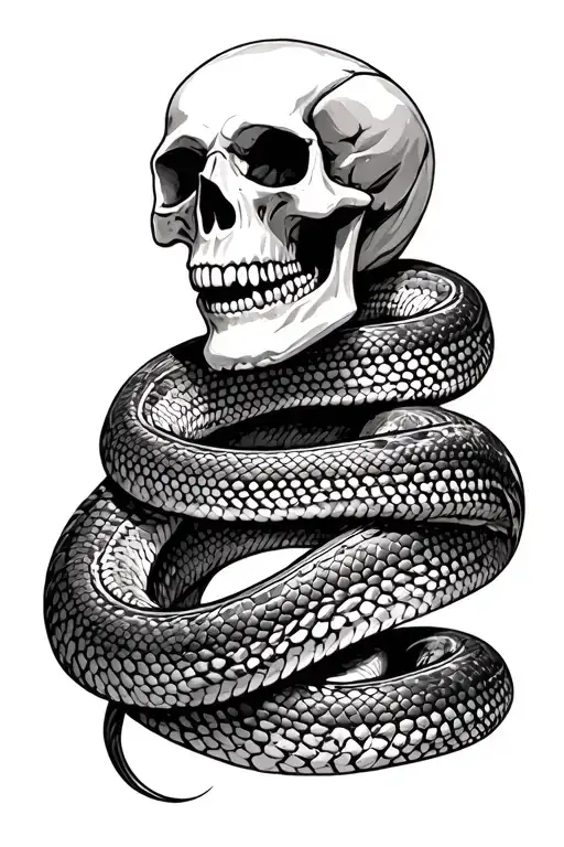 Skull And Snake Wrapping