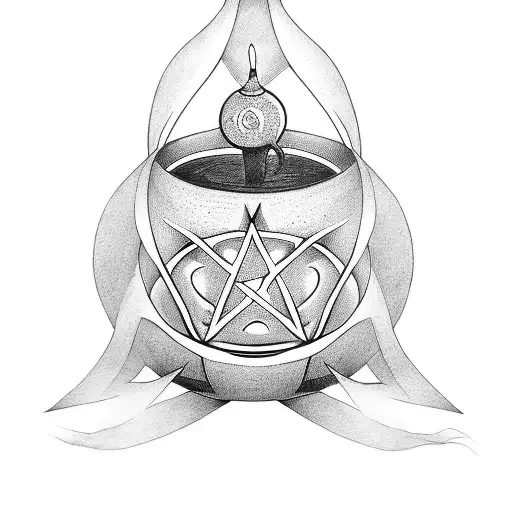 Witch Vase With Pentagram
