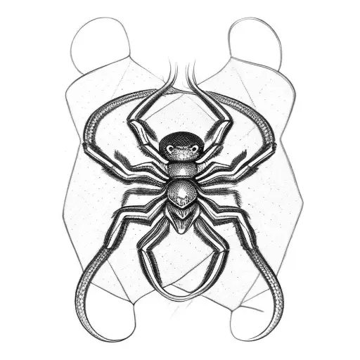 Snake With Spider Web