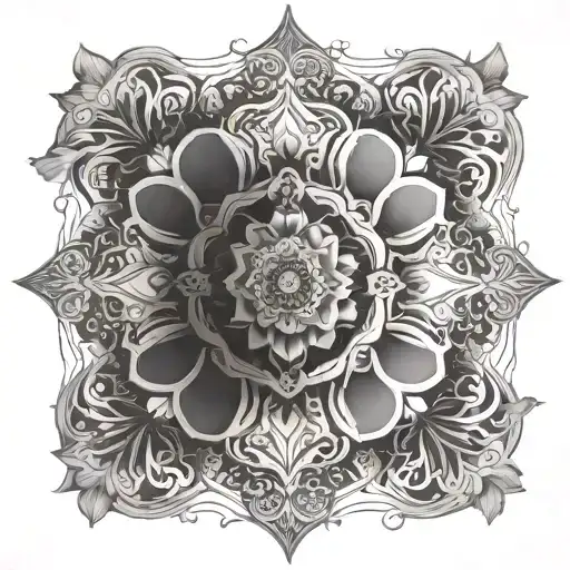 Mandala Design Incorporating Elements Of Nature