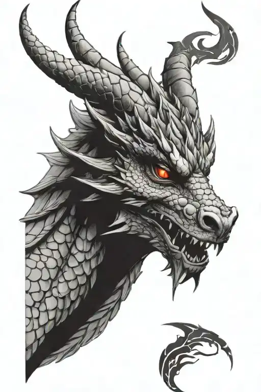 Side Face Of A Dragon