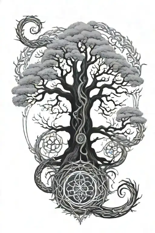 Yggdrasil With An Ouroboros
