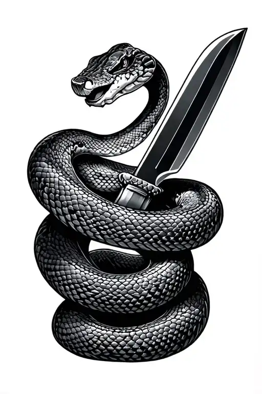 Snake With Knife