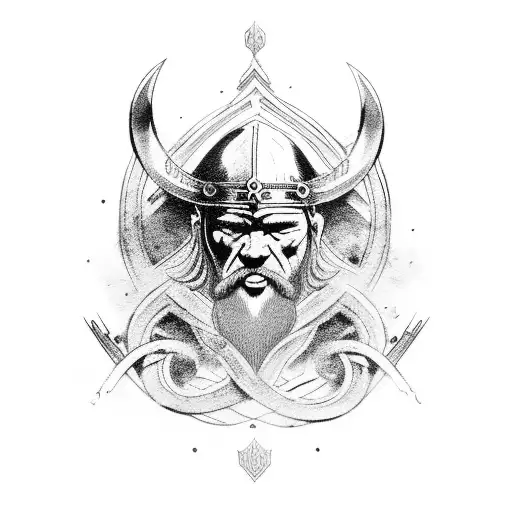 Viking With Nordic Full Background