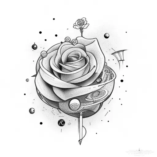 Space Theme And Flowers