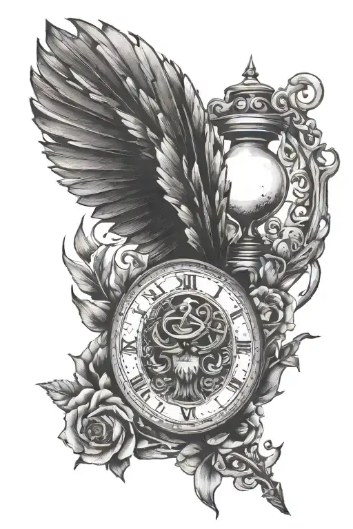 Hour Glass Broken By Heart Arrow