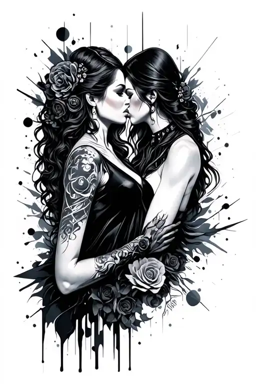 Cyberpunk Divorce Tattoo On The Leg Tattoo Abstraction