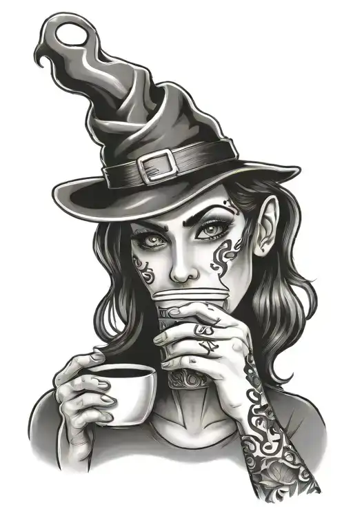 Tired Drinking Coffee