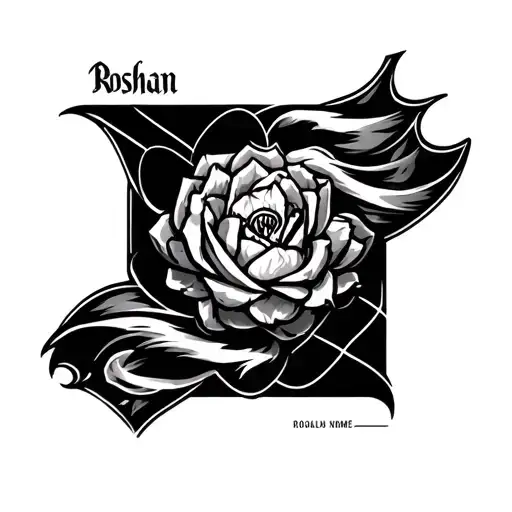 Roshan Name Tattoo Cover Up
