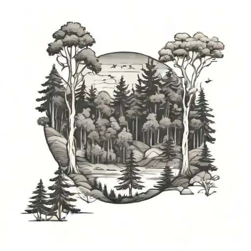 Wooded Forest Landscape