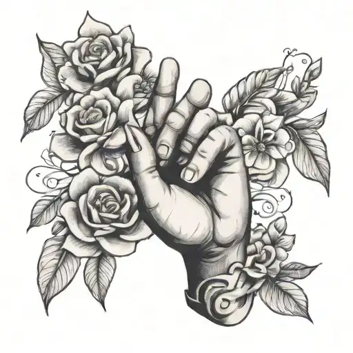 I Love You In Sign Language With Simple Flowers