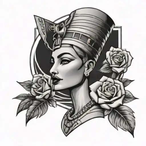 Nefertiti With Rose